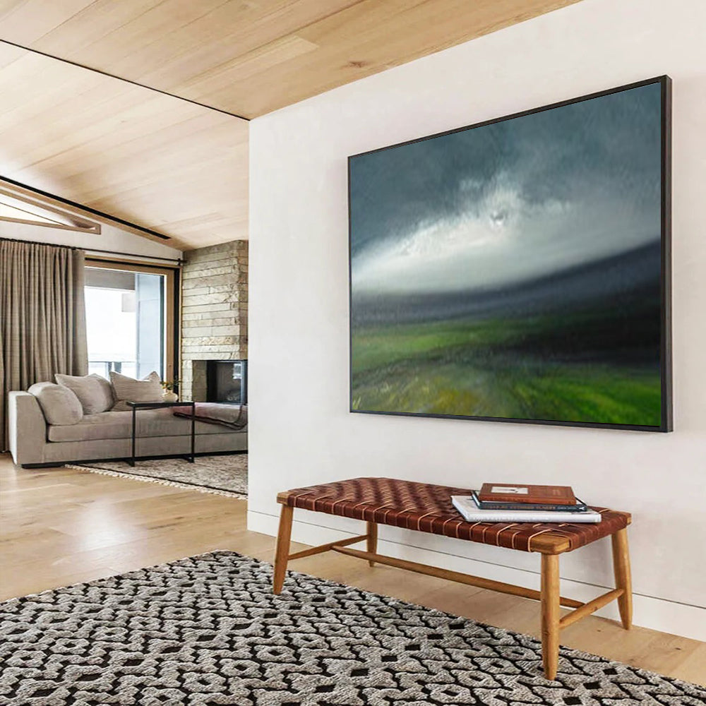 Misty Green Landscape Abstract - Serene Bedroom Escape DLZ005