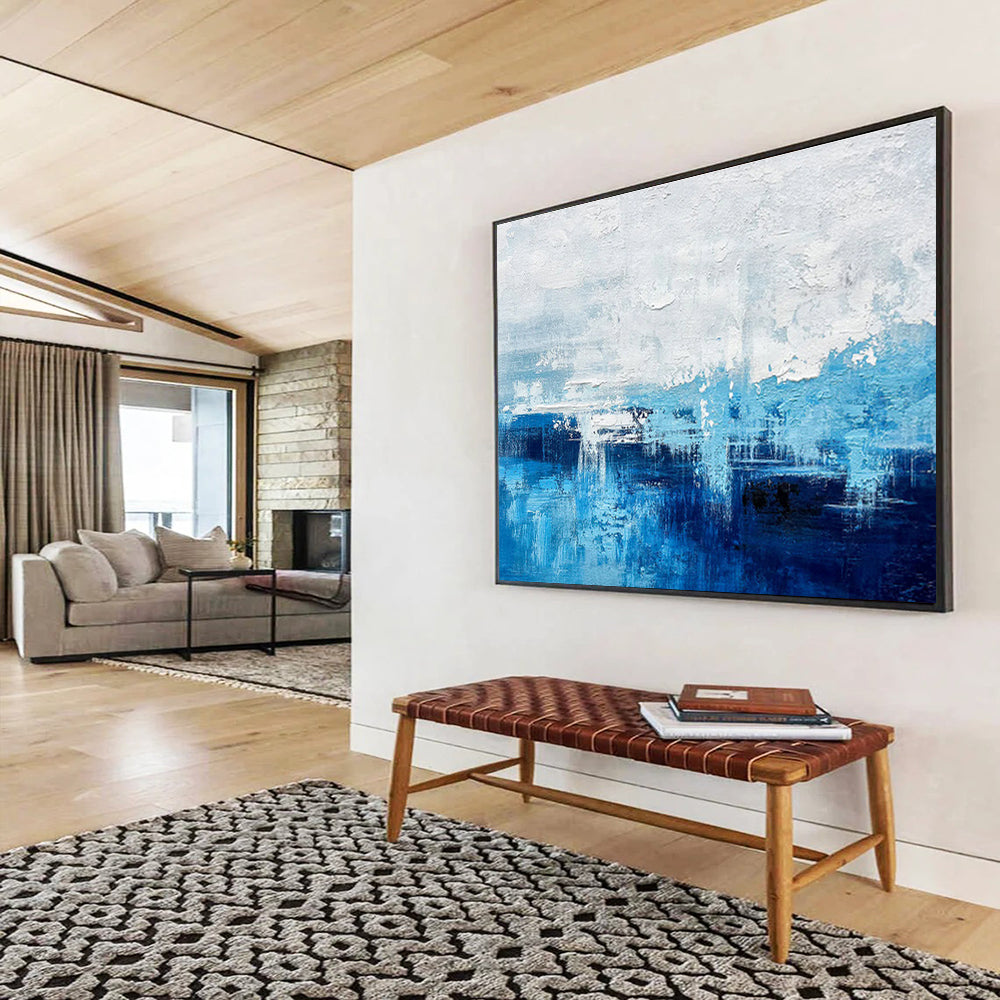 “Inspiring Reflections” Immense Abstract Artwork for Entryway & Office DKH275