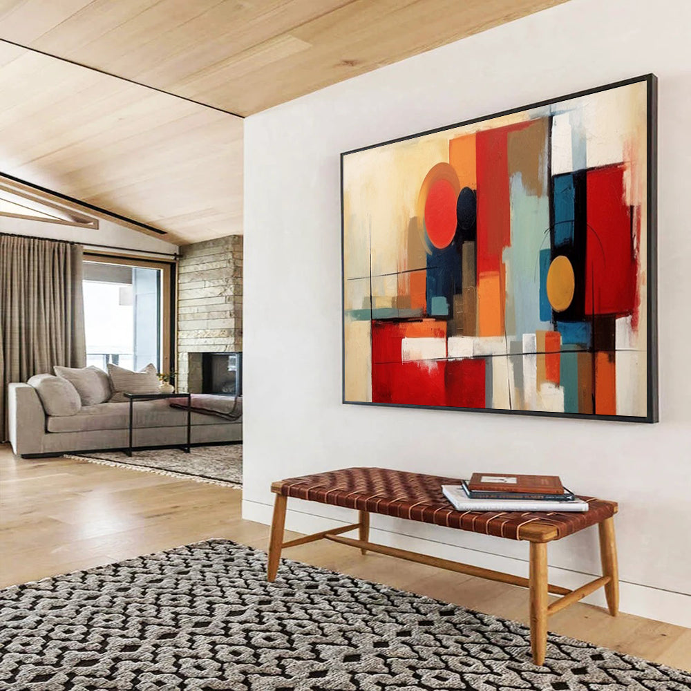 Geometric Abstract - Modern Living Room or Office Statement DLZ219
