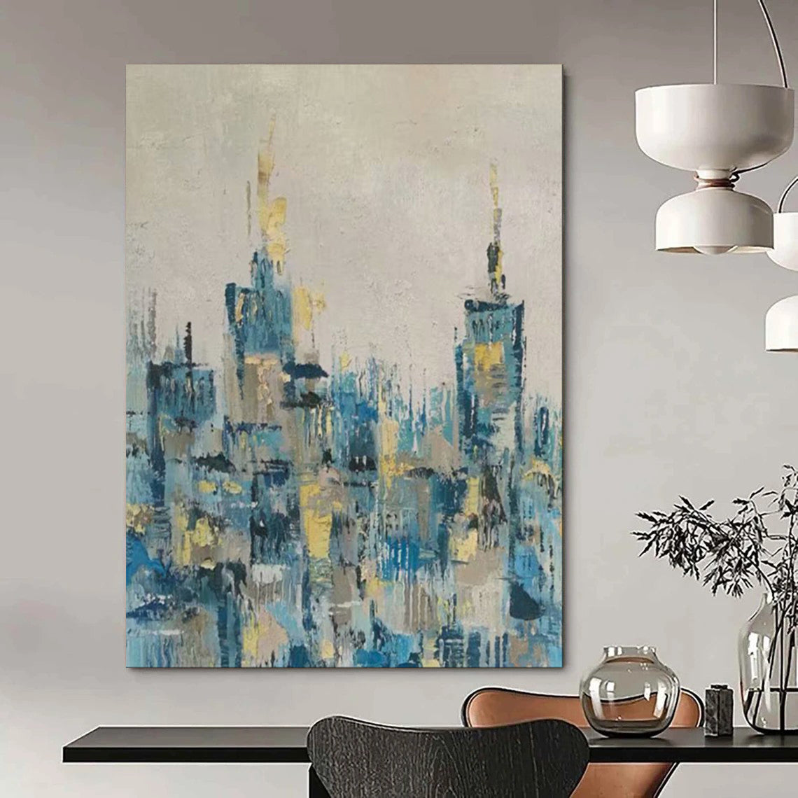 Futuristic Textured Abstract Wall Art for Office & Tech Lab LargeART2080