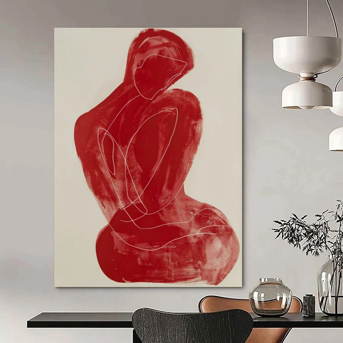 Large-Scale Hand-Painted Abstract Art for Hotel Lobby & Event Hall LargeART2228