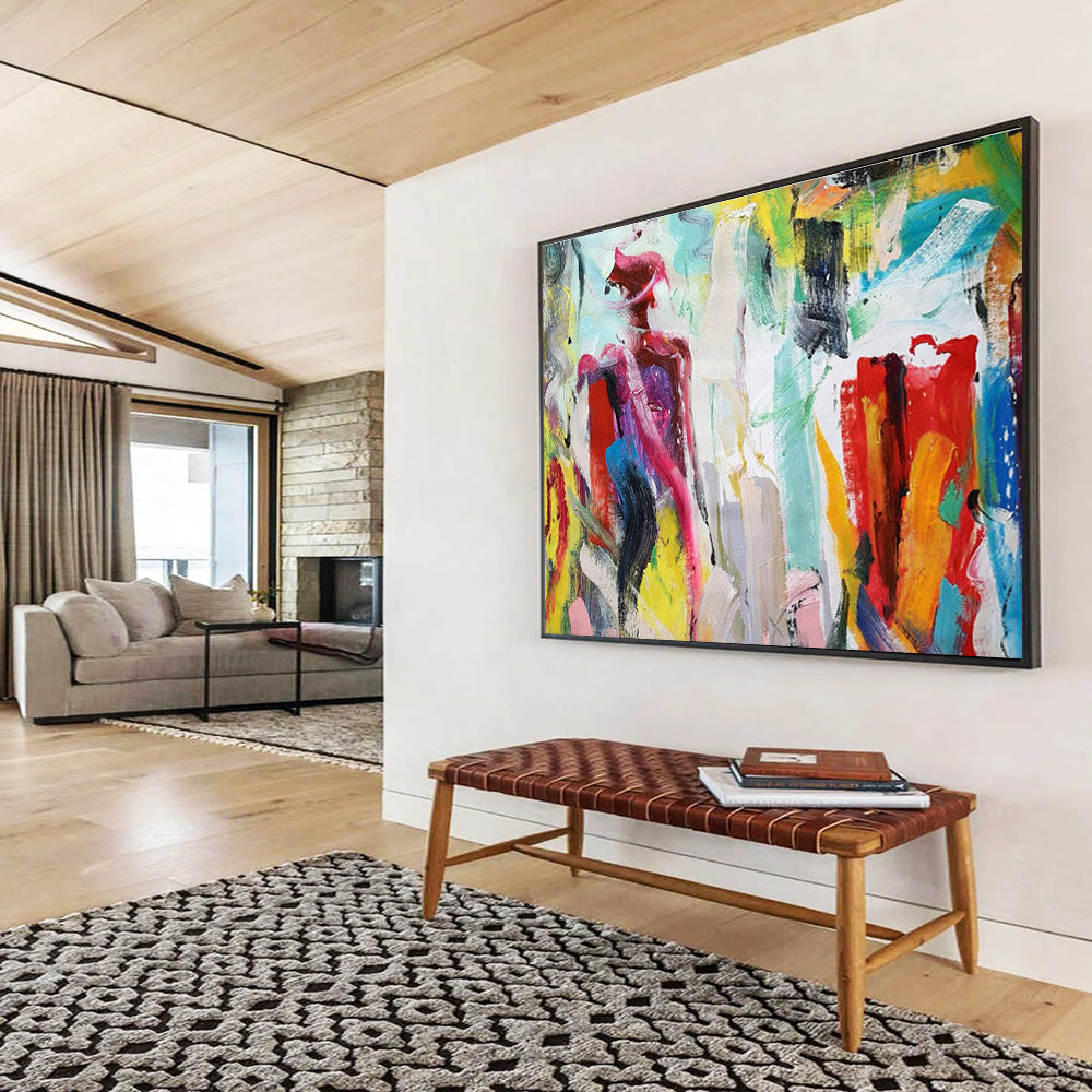 “Elegant Echoes” Grand Abstract Wall Decor for Dining Room & Hallway DKH301