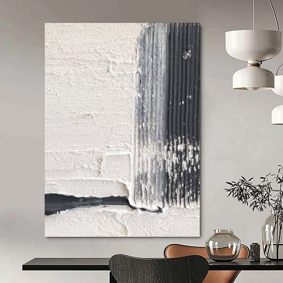 Custom Hand-Painted Abstract Masterpieces for Hotel & Entryway DTP366