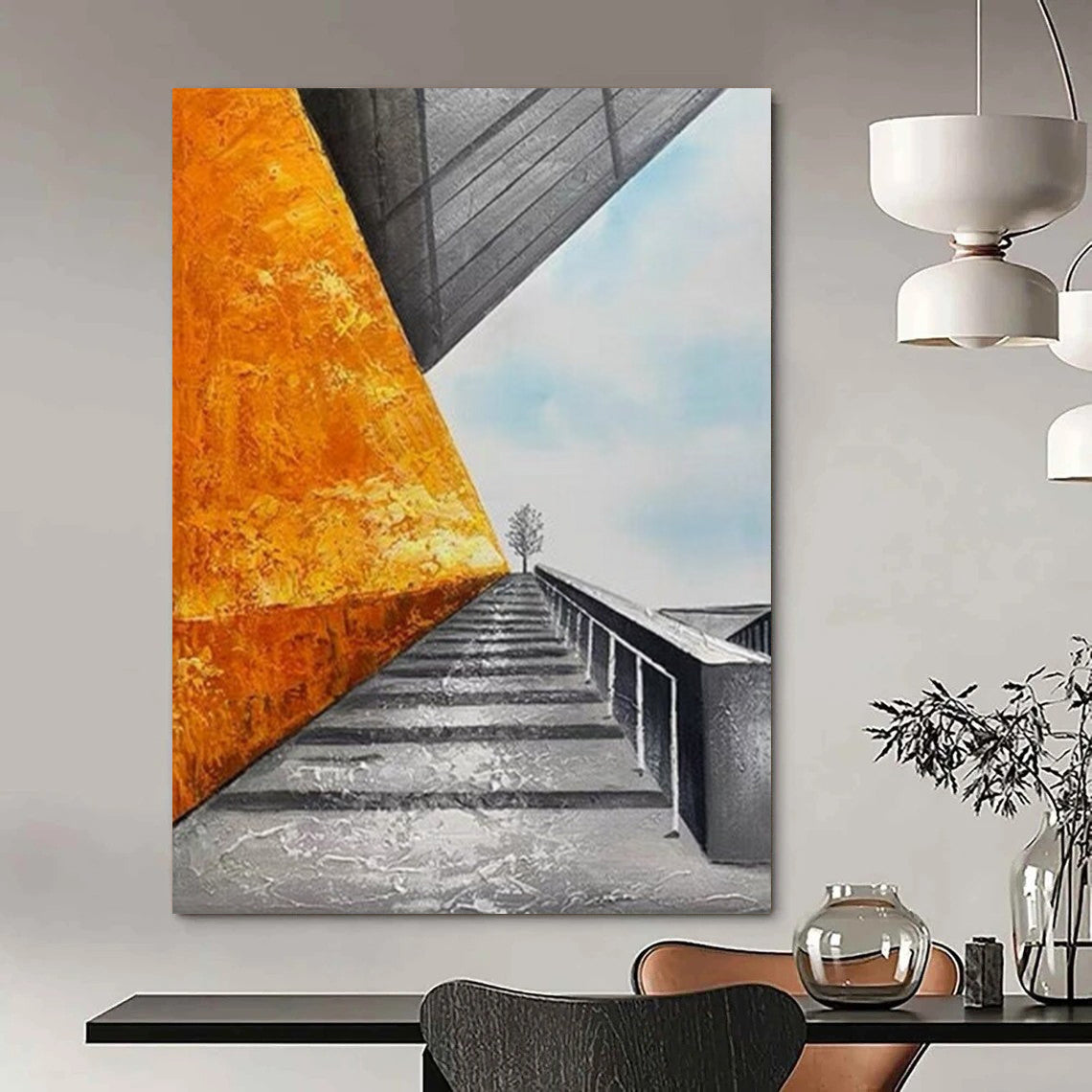 Custom Hand-Painted Abstract Masterpieces for Bedroom & Living Room DTP281