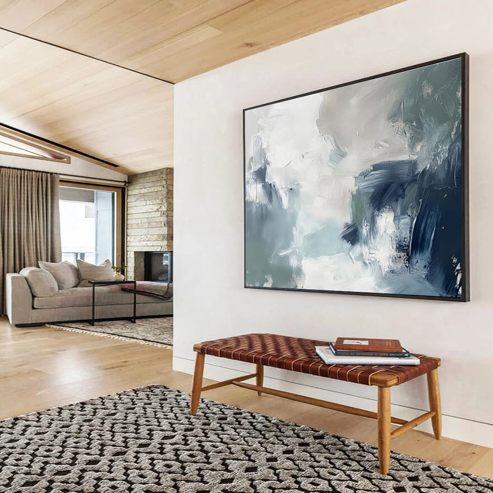 “Fluid Expressions” Grand Abstract Art for Bar & Living Room DKH236