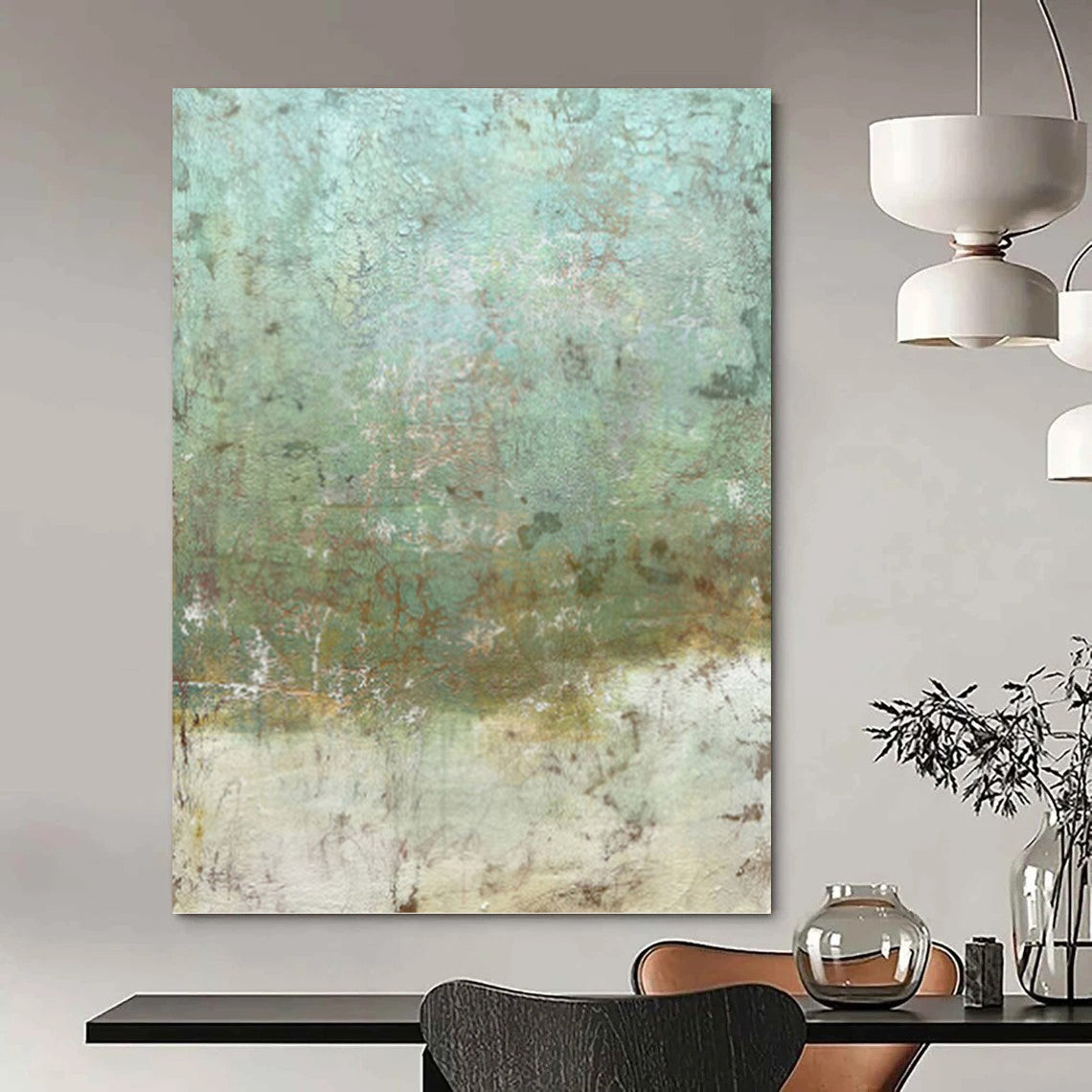 Supersized Hand - Painted Custom Abstract Work (with Unique Textures), for Bedroom and Living Room DKH1472