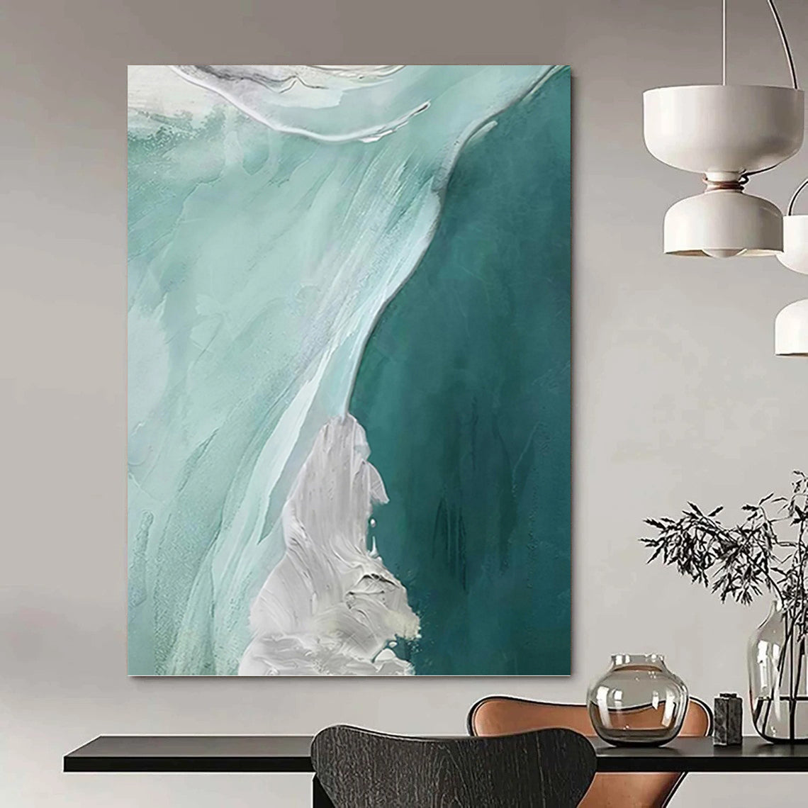 Mesmerizingly Immense Hand - Painted Textured Abstract Art for Office & Dining Room DKH1236