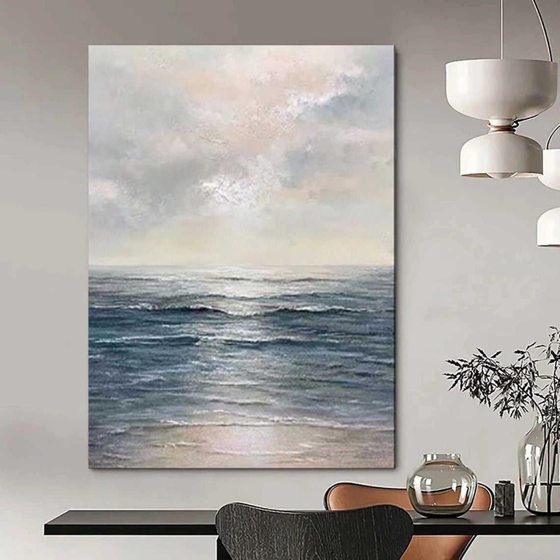 Large-Scale Textured Abstract Wall Art for Living Room & Nursery LargeART2101