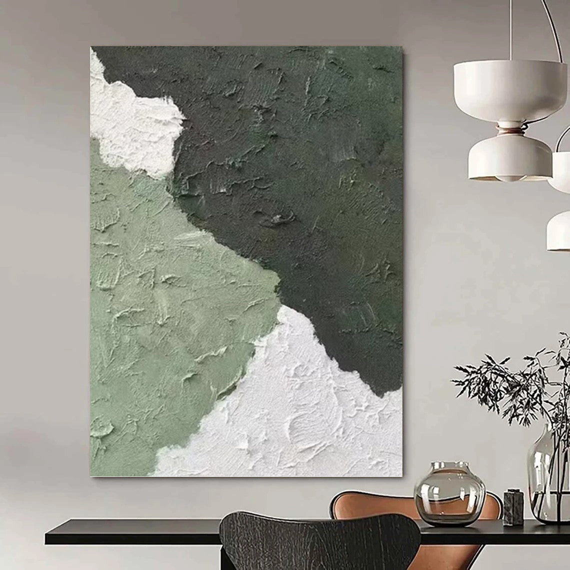 Vivacious Hand - Painted Textured Abstract Painting for Bedroom & Office DKH1326