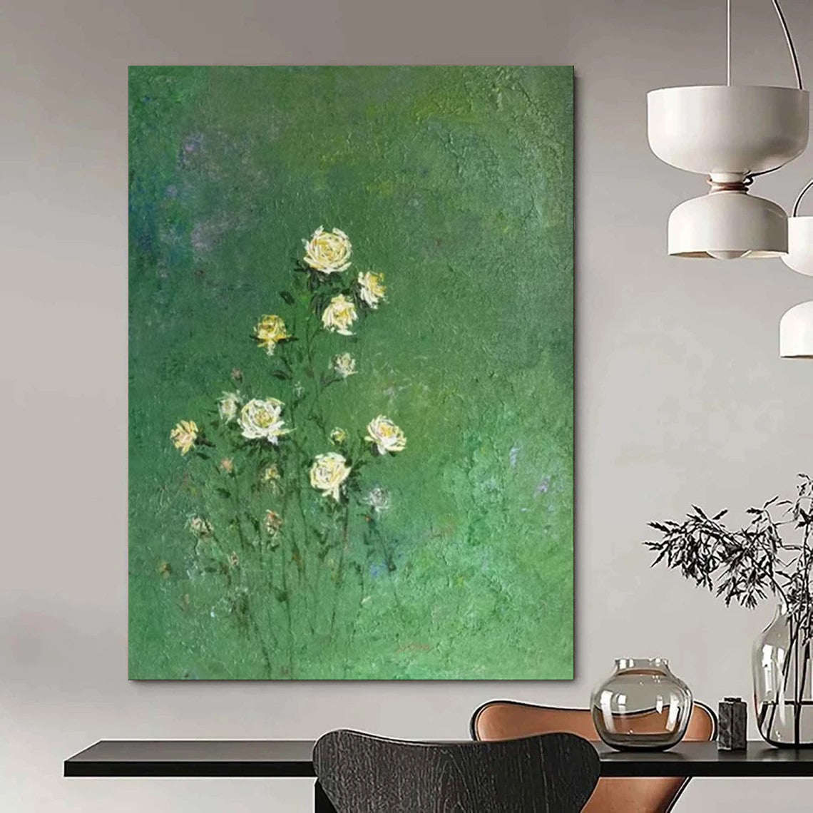 Bold & Graphic Hand-Painted Custom Abstract Painting for Office & Hotel LargeART1978