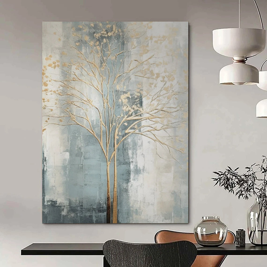 Large-Scale Custom Hand-Painted Abstract Art for Living Room & Hotel LargeART1838