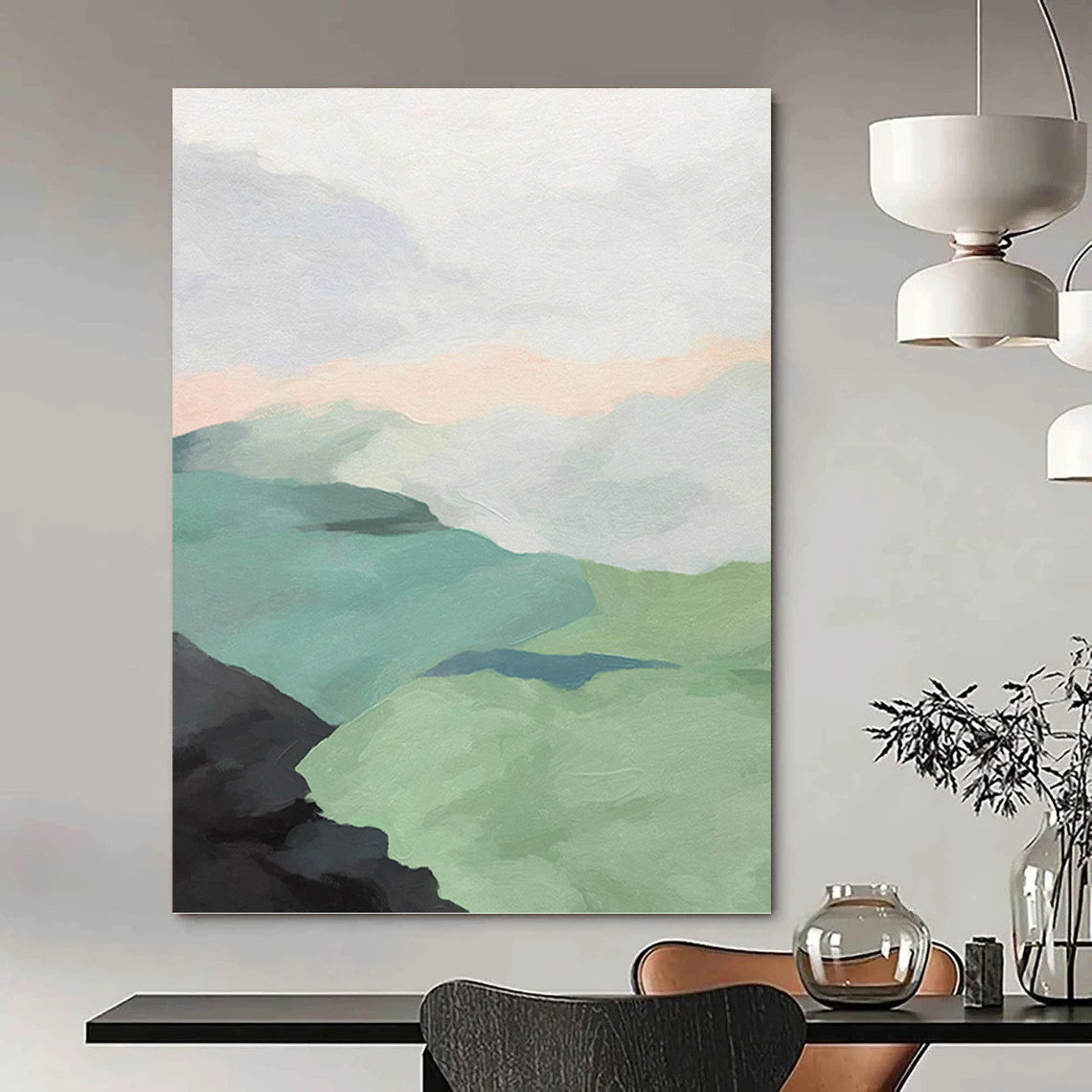 Large - Sized Hand - Painted Textured Custom Abstract Painting, Suitable for Living Room and Hotel DKH1445