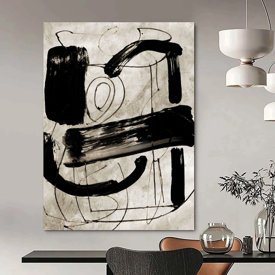 Large Custom Hand-Painted Abstract Artworks: Textures that Inspire DTP169