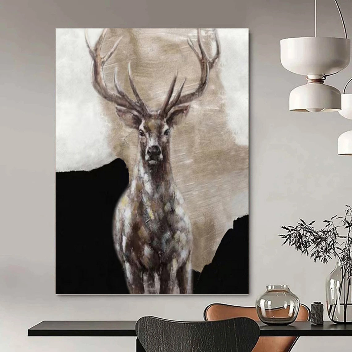 Large - Sized Hand - Painted Abstract Custom Work (with Three - Dimensional Textures), Suitable for Bedroom and Office DKH1462