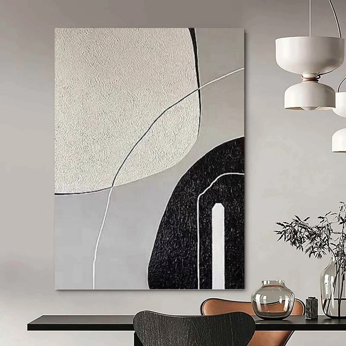 Professionally Crafted Hand - Painted Textured Canvas Abstract for Office & Bedroom DKH1139