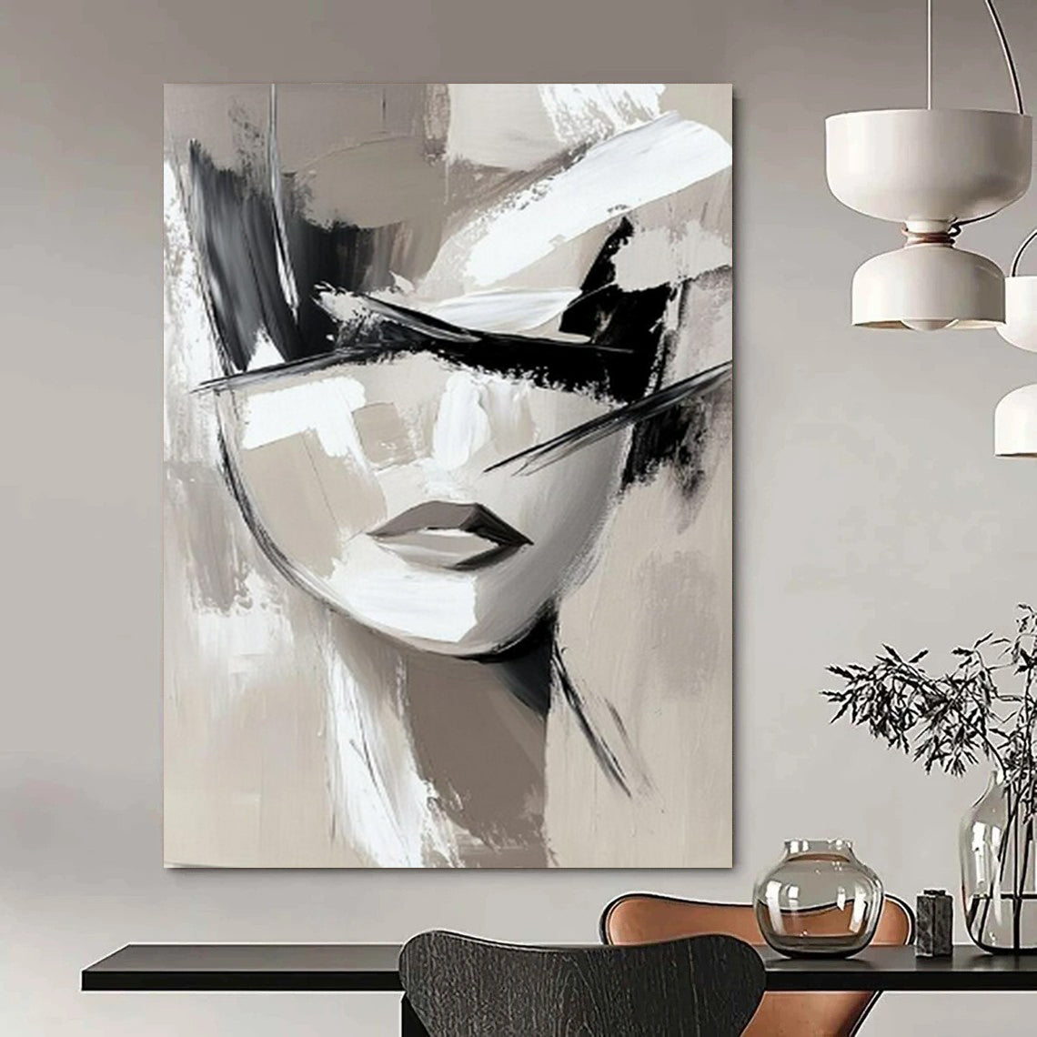 Tremendous Hand-Painted Abstract Art for Bedroom & Meditation Room LargeART2193