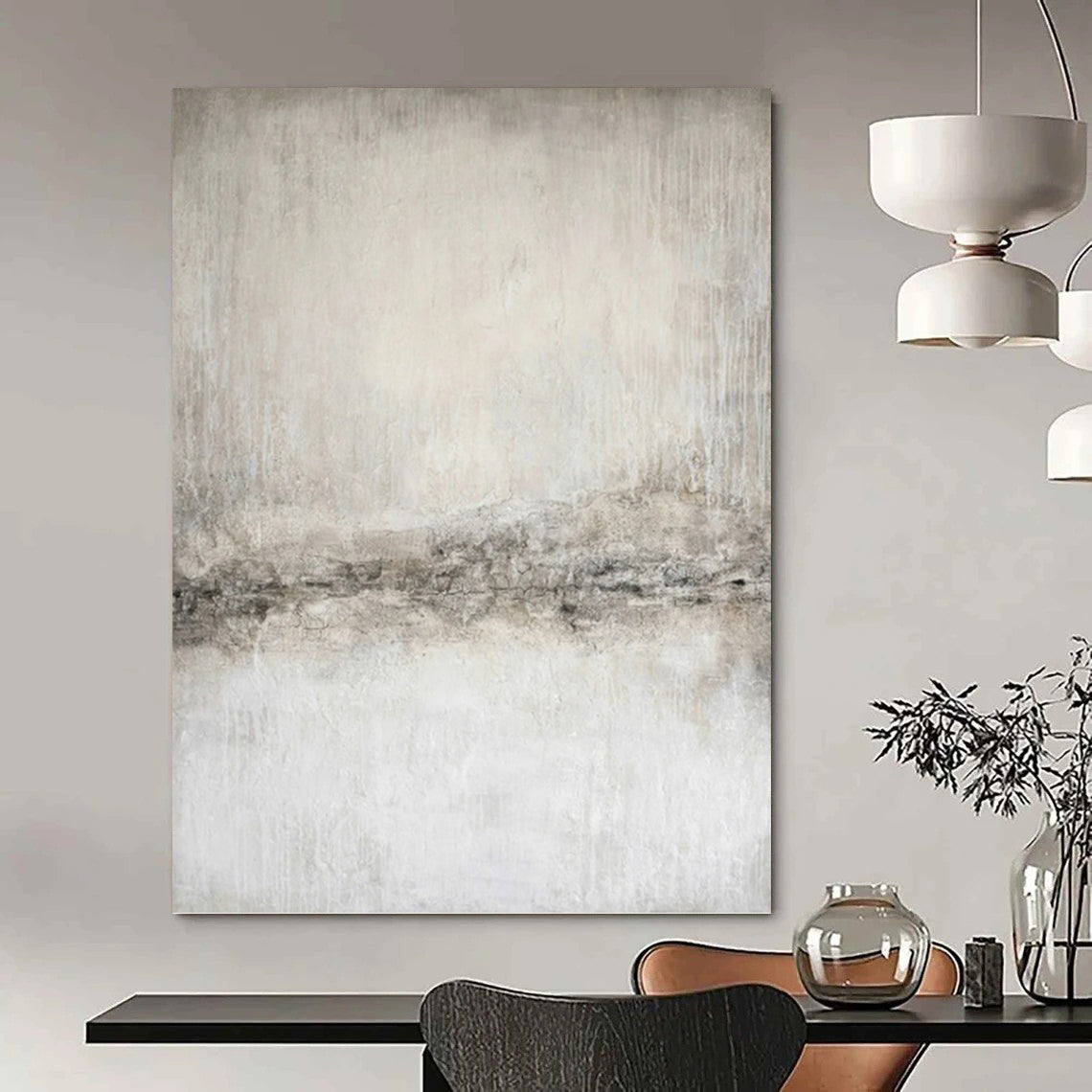 Magnificent Hand - Crafted Textured Canvas Abstract for Dining Room & Office DKH1068