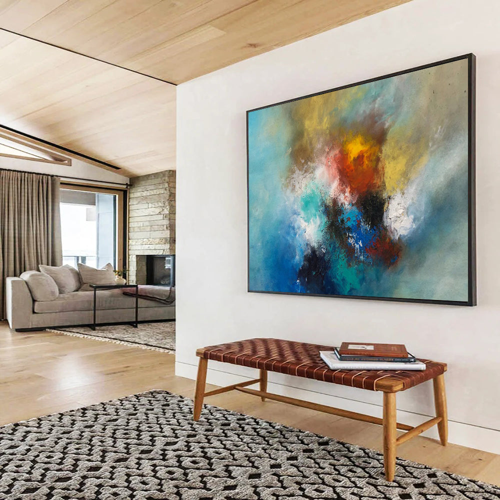 Custom - Sized Abstract Artwork for Bedroom DKH002