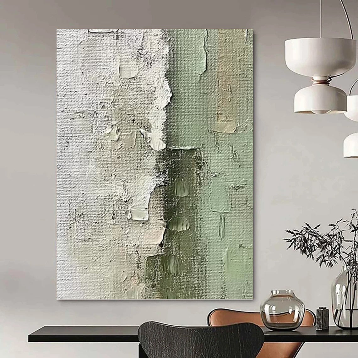 Vast Custom Textured Hand - Painted Abstract Wall Decor for Hallway & Bar DKH1002