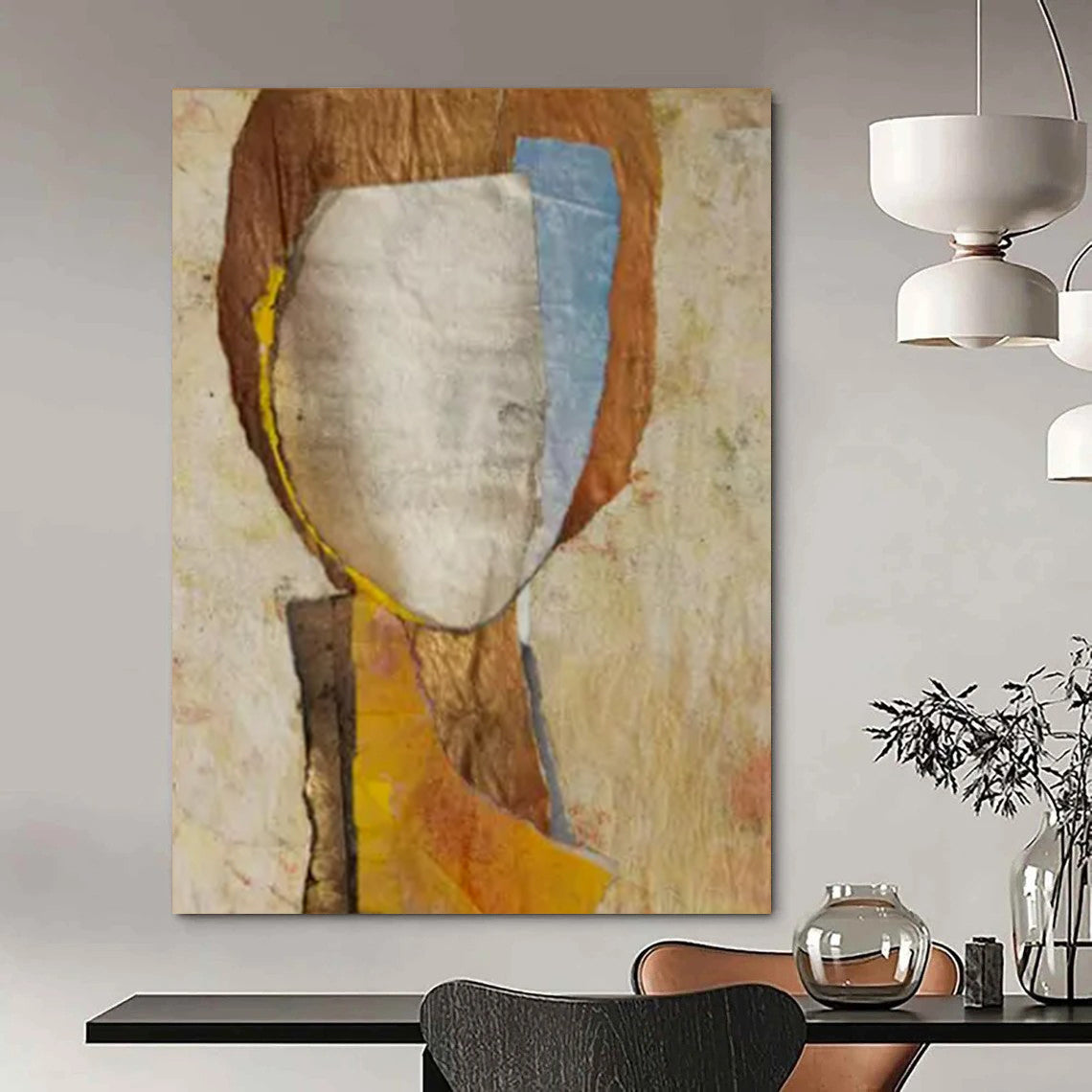 Large-Sized Hand-Painted Abstract Masterpiece for Office & Conference Room LargeART2221