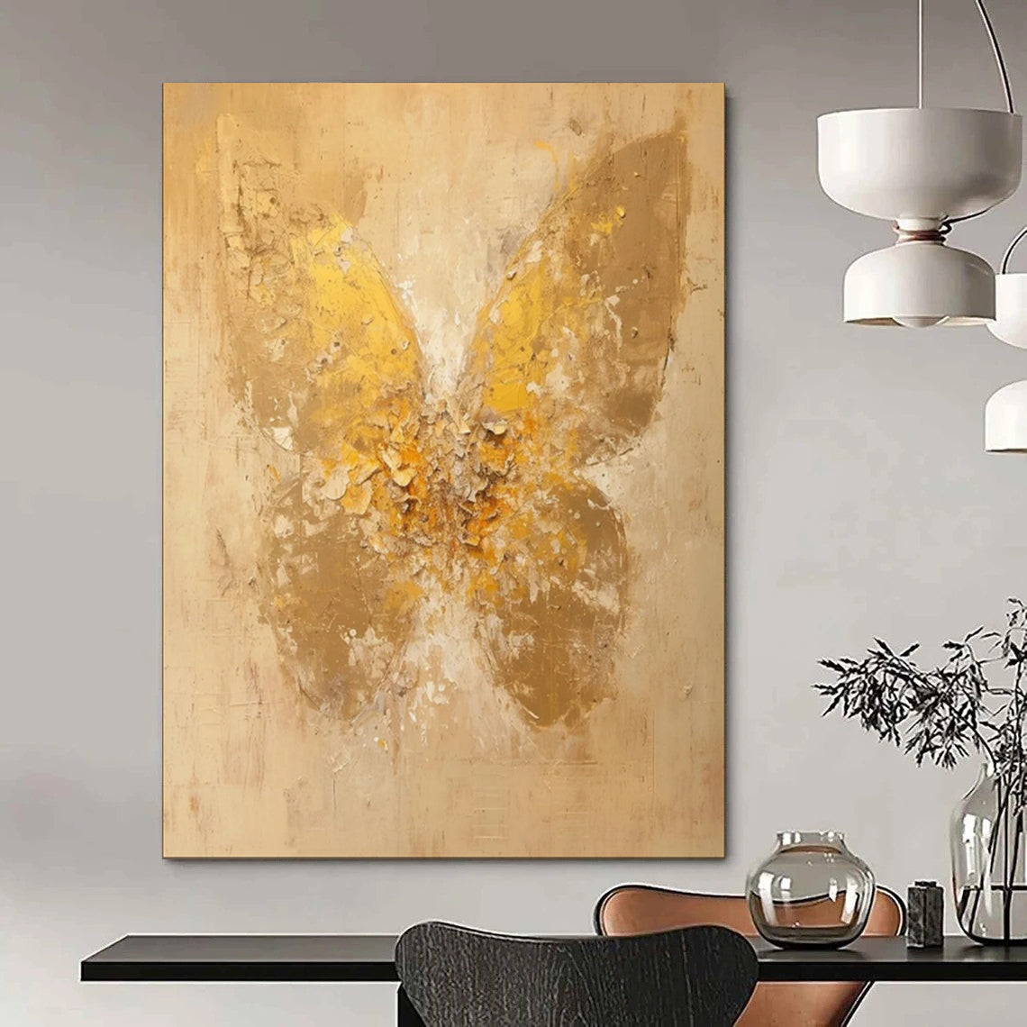 Large-Scale Custom Hand-Painted Abstract Art for Dining Room & Hotel LargeART1899