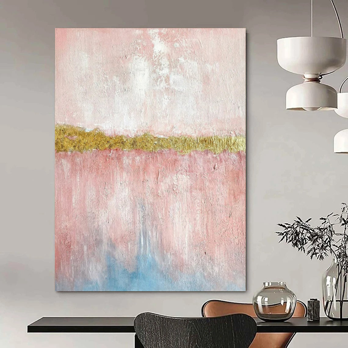 Gigantic Hand-Painted Abstract Mural for Bedroom & Dining Room LargeART2288