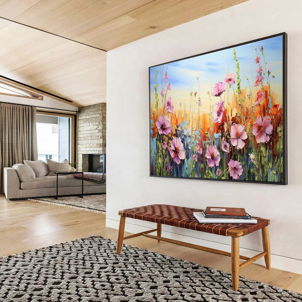Elegant Large Abstract Mural with Subtle Texture for Living Room & Dining Room DKH903