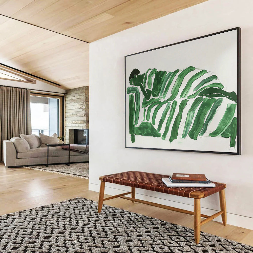 “ Spatial Rhythms” Large - Scale Abstract Canvas for Living Room & Bedroom DKH227