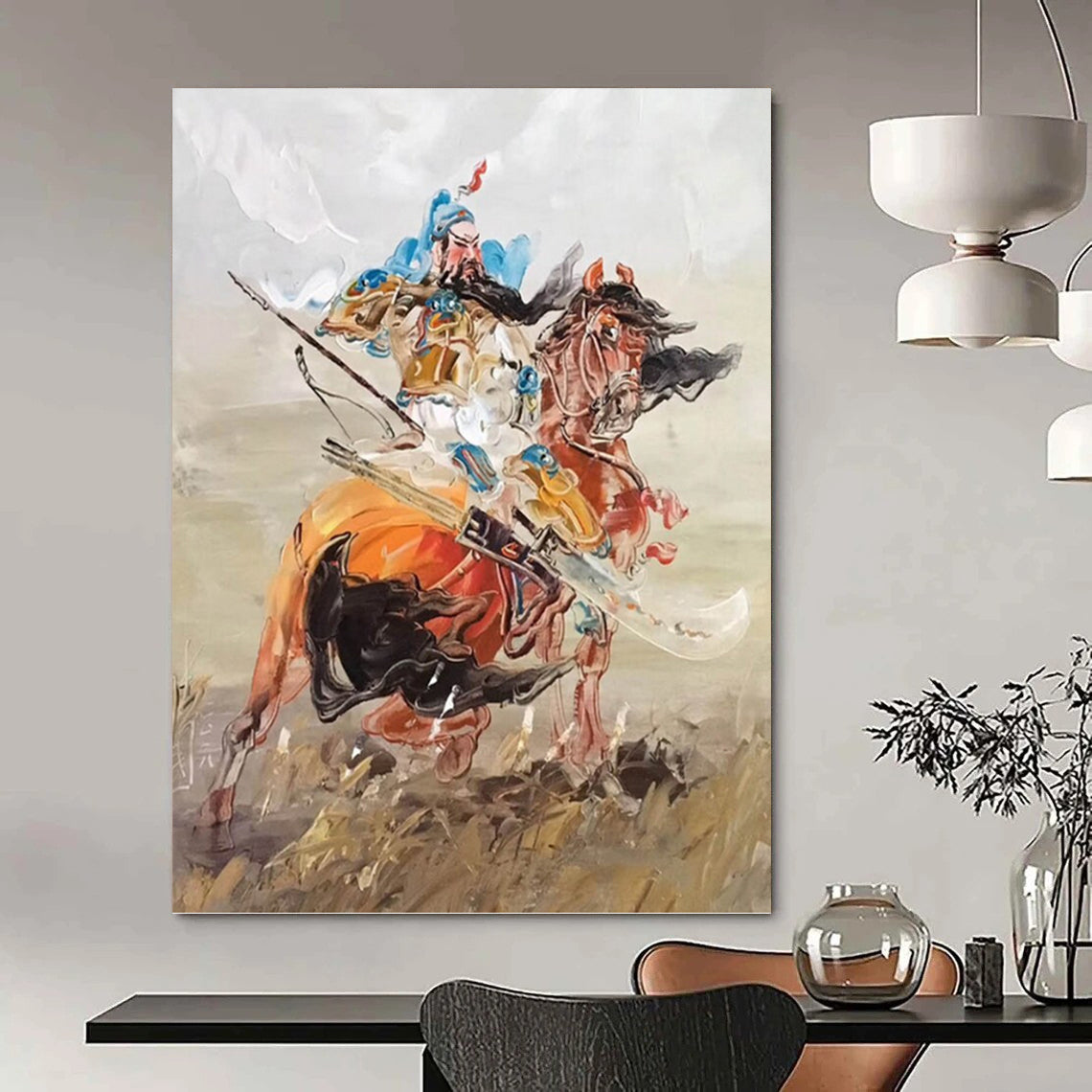 Immense Vertical Hand - Painted Textured Custom Abstract Rhapsody for Office and Hallway DKH1590