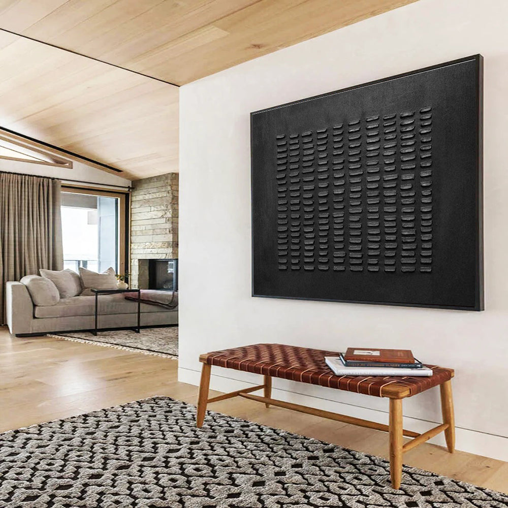 Custom Hand - Painted Giant Abstract Canvas for Office & Dining Room DKH089