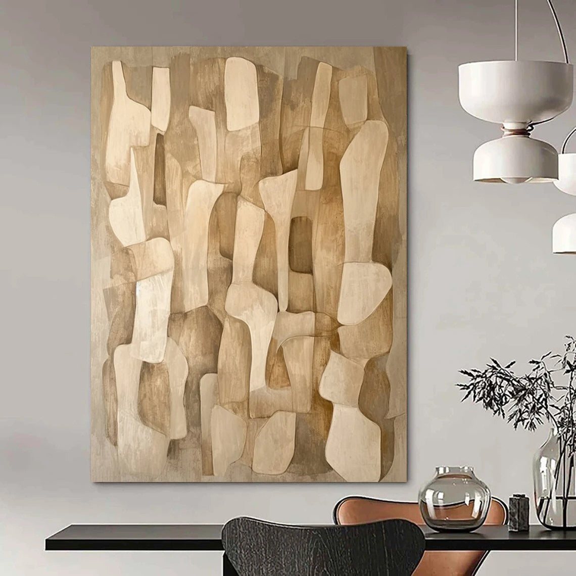 Extended - Reach Hand - Painted Custom Abstract Painting for Bedroom and Entryway DTP021