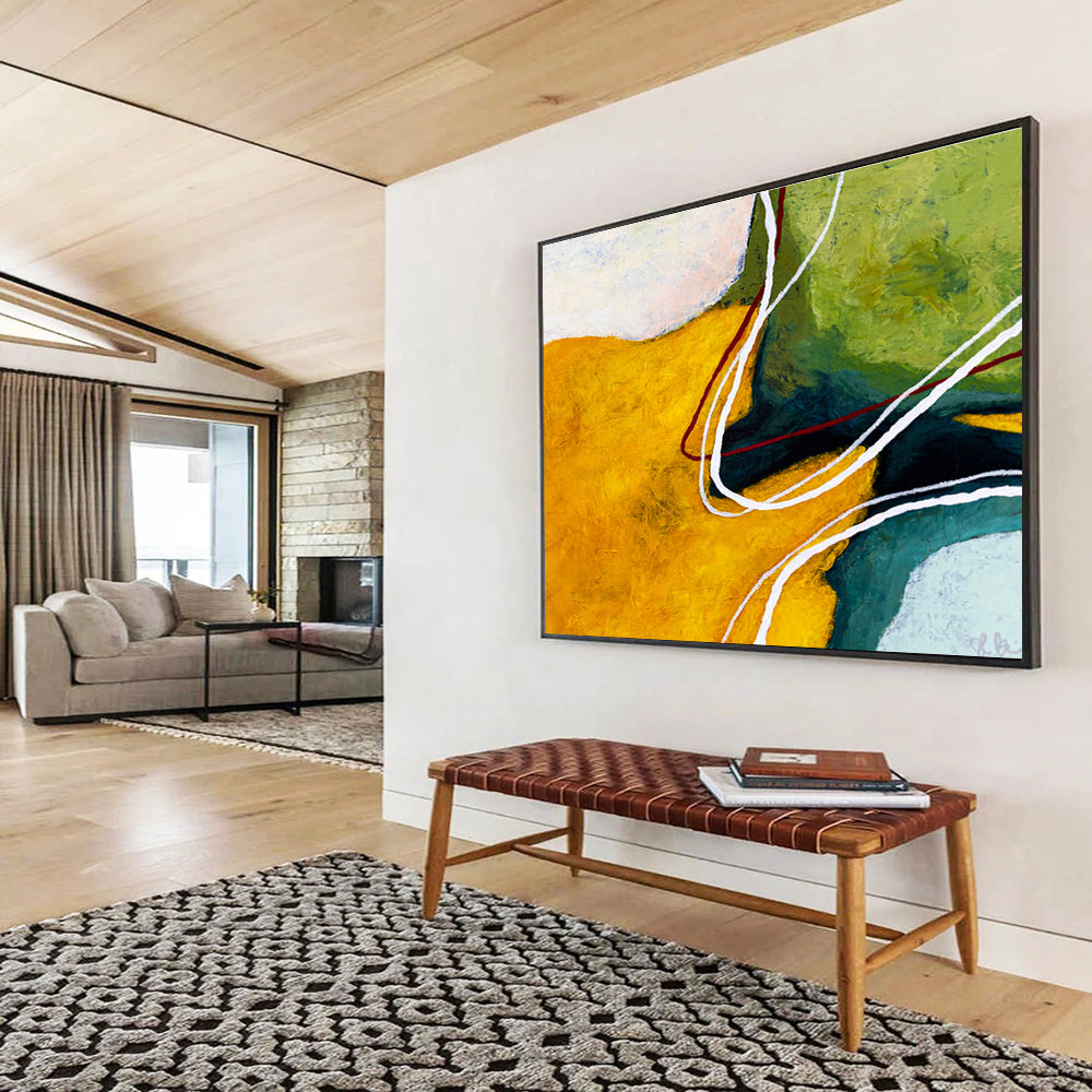 Vast - Scale Hand - Painted Abstract Canvas for Living Room & Bedroom DKH551