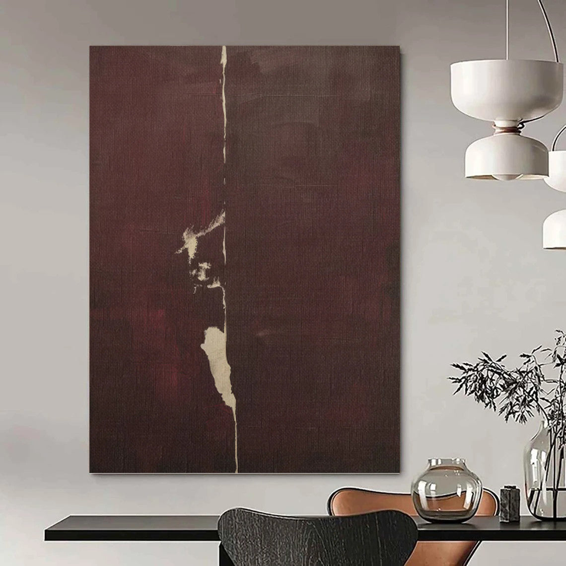 Exclusive Designer - Curated Hand - Rendered Textured Canvas Art for Hallway & Entryway DKH1149