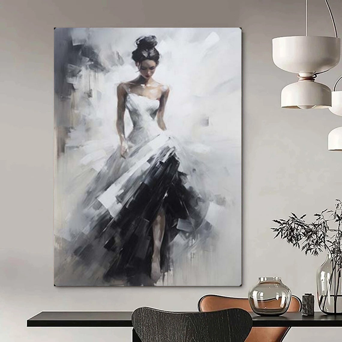 Hand-Painted Large-Scale Textured Abstract Wall Art for Living Room & Foyer LargeART2133