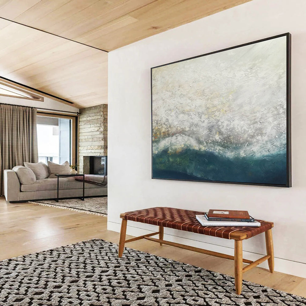 “Dynamic Reverberations” Giant Abstract Artwork for Living Room & Dining Room DKH298