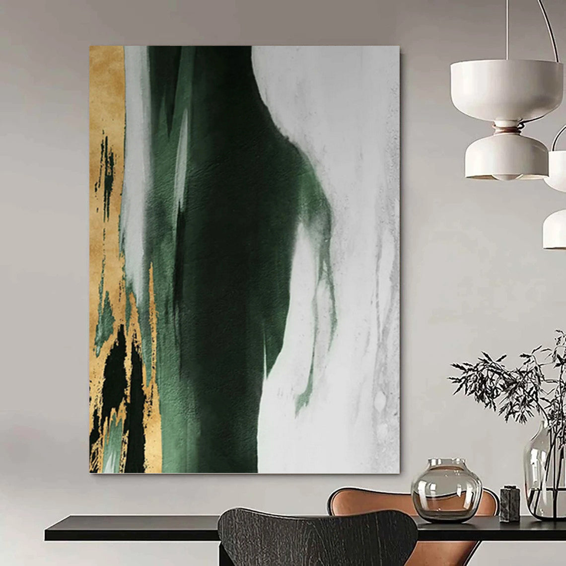 Striking Hand - Painted Textured Abstract Canvas for Art Gallery & Exhibition Space DKH1234