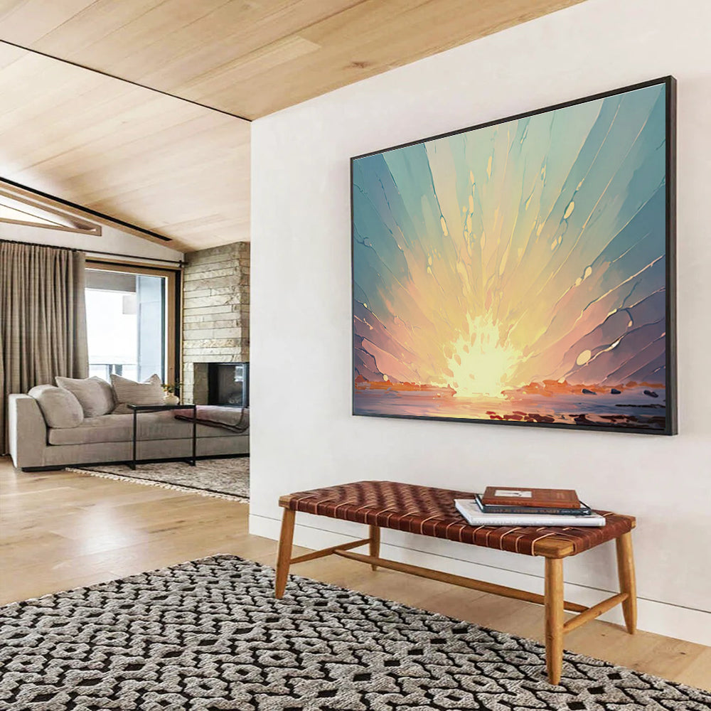 Colossal Textured Hand - Painted Abstract Painting for Space Accent DKH665