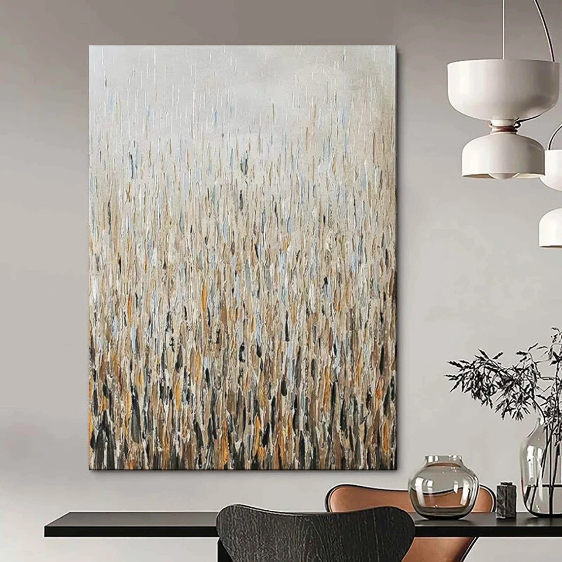 Hand-Painted Personalized Abstract Painting for Office & Hallway LargeART1889