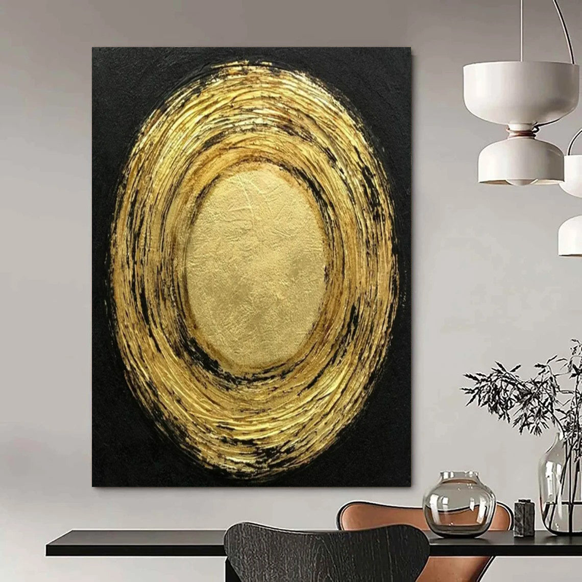 Vast-Scale Hand-Painted Abstract Wall Art for Dining Room & Hotel LargeART2330