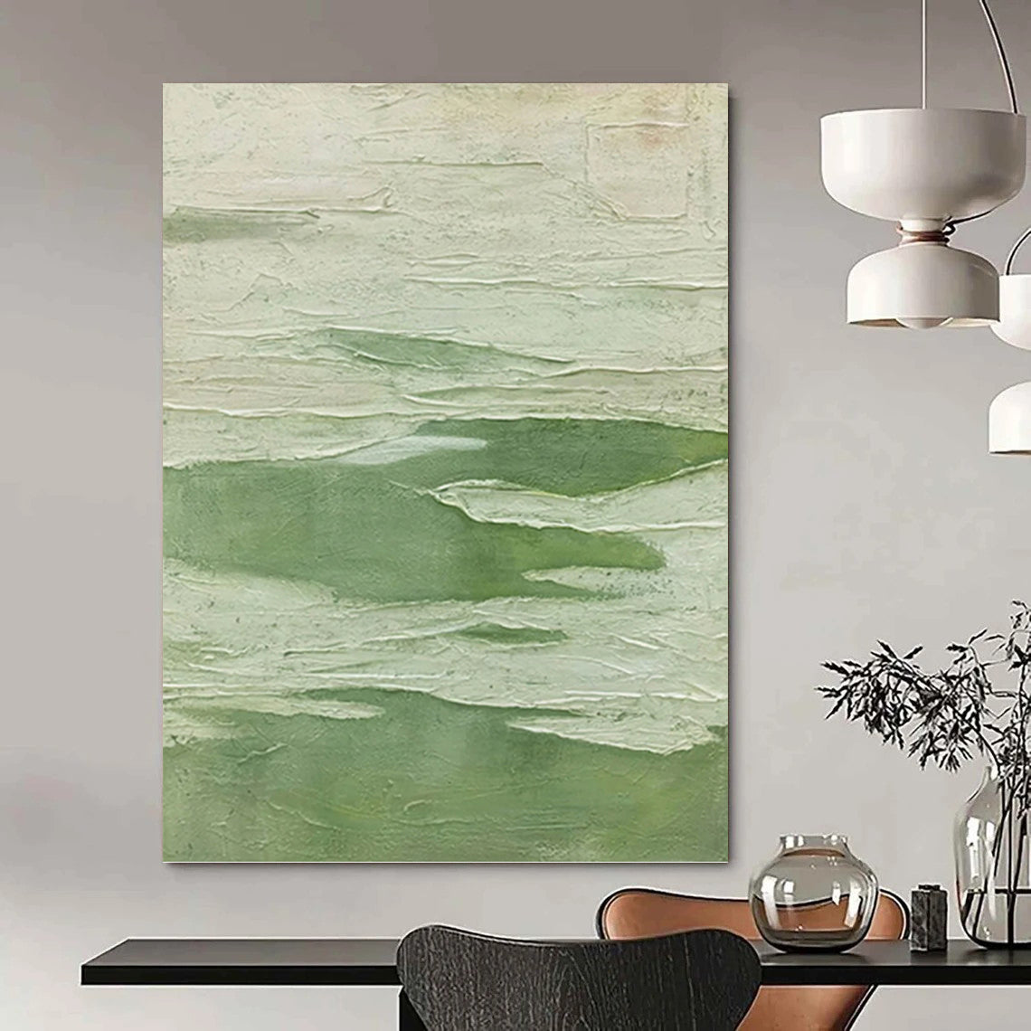 Vast Hand - Painted Textured Abstract Mural for Theater & Performance Venue DKH1217