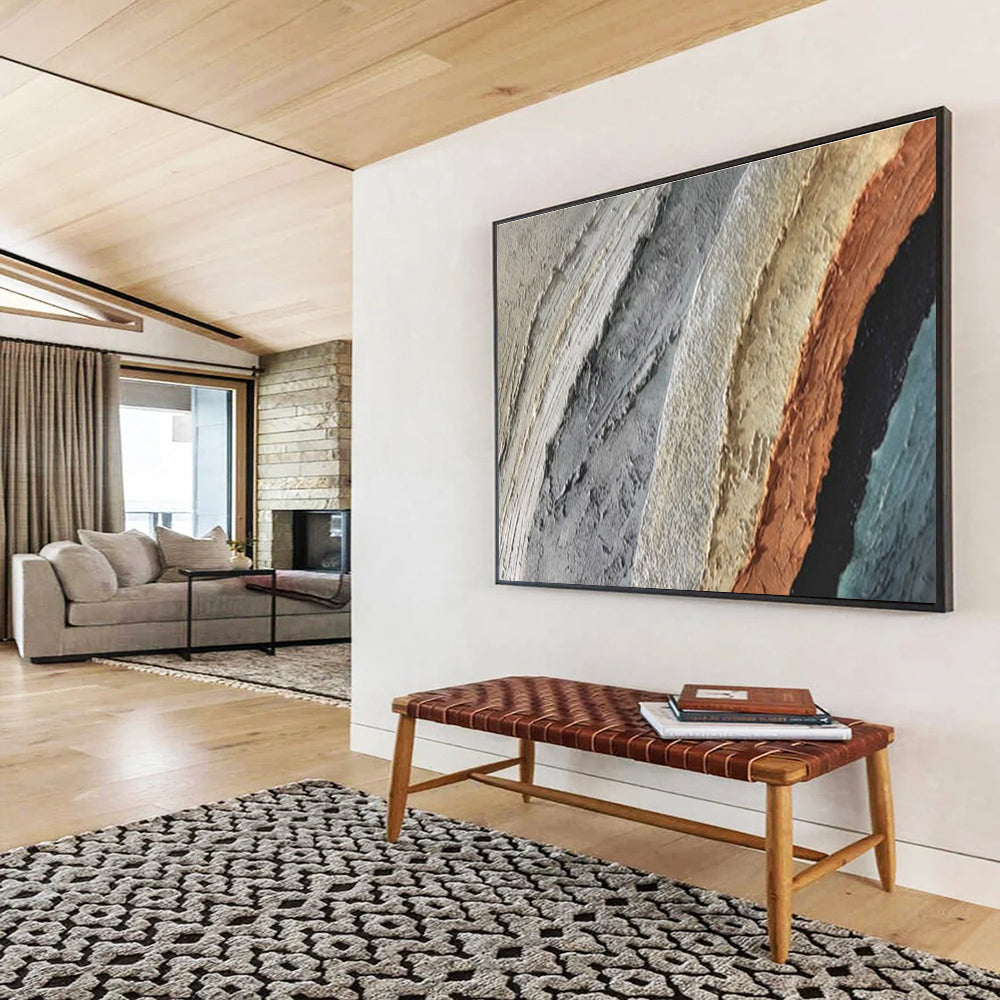 Colossal Hand - Painted Textured Abstract Wall Mural for Office & Living Room DKH619