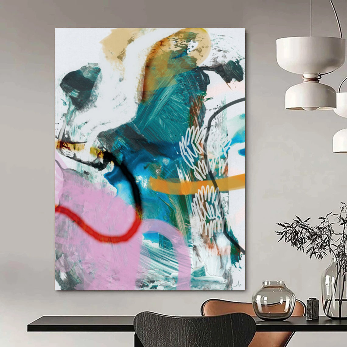 Handmade Large Abstract Creations: Textured Details for Bedroom & Living Room DTP229