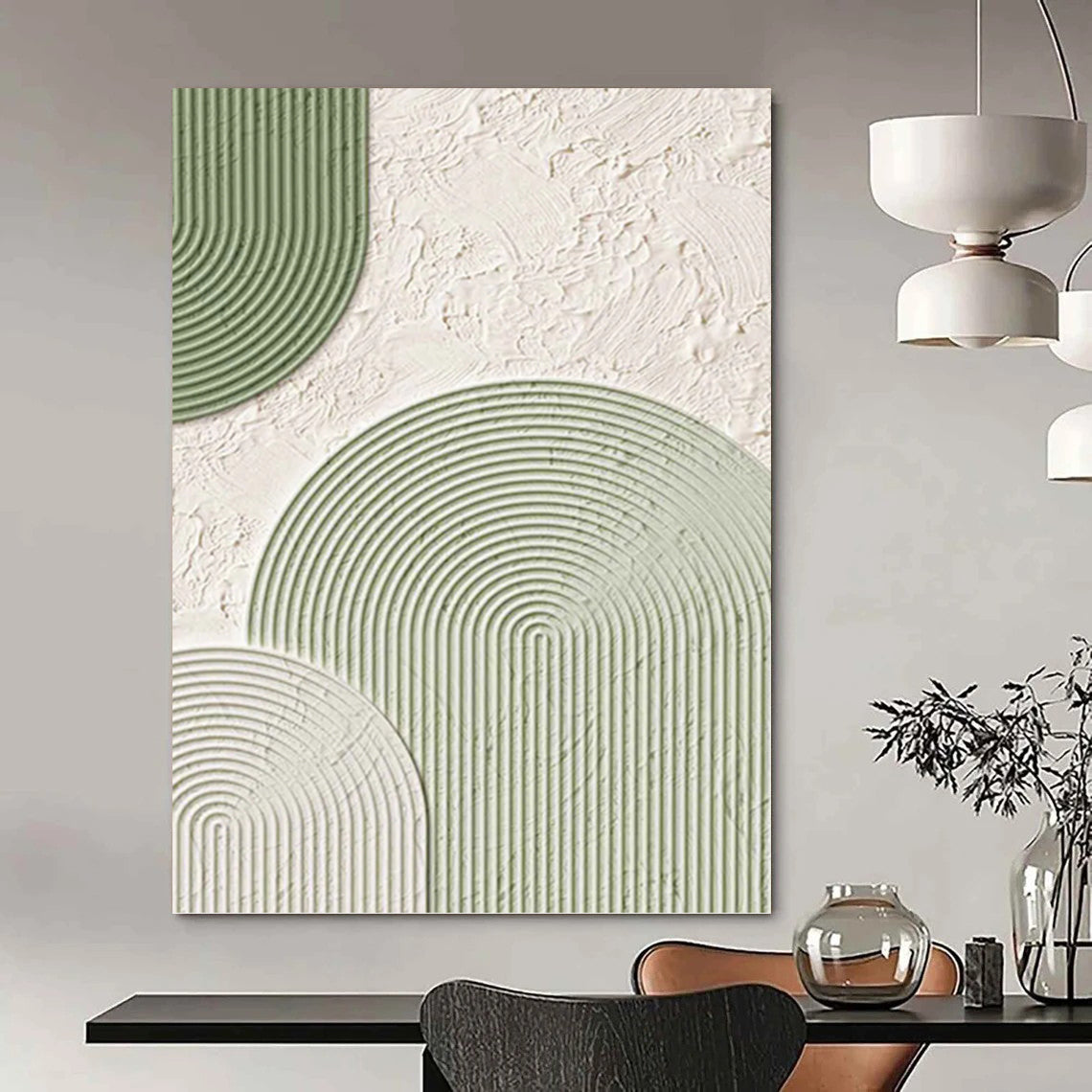 Vast - Format Hand - Painted Custom Abstract Canvas (with Dynamic Textures), for Bedroom and Office DKH1488