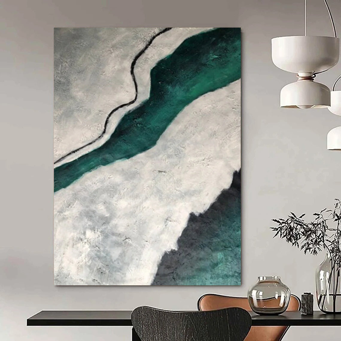 Handmade Big-Size Abstract Creations for Bedroom & Office DTP403