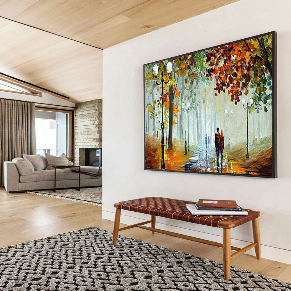 Autumn Stroll in the Park - Romantic Living Room or Bedroom Art DLZ225
