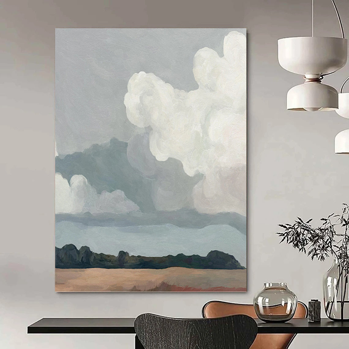 Large - Sized Alluring Hand - Painted Textured Abstract on Canvas for Hallway & Bedroom DKH1430