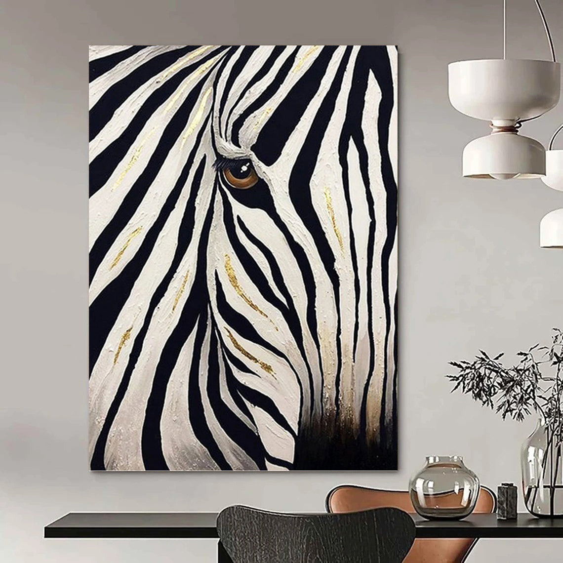 Large - Format Hand - Painted Custom Abstract Work (with Abundant Textures), for Decorating Office and Bedroom DKH1446