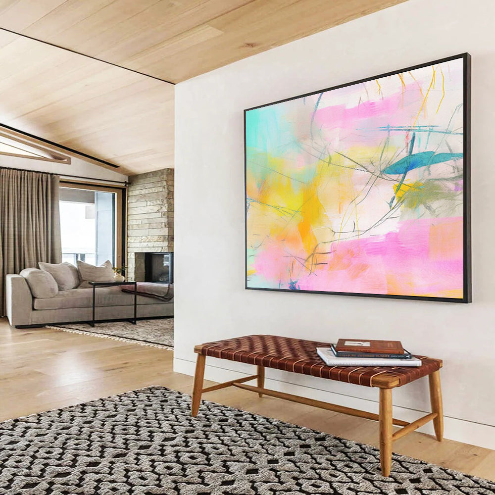 Striking Textured Abstract Artwork for Entryway & Bedroom DKH501