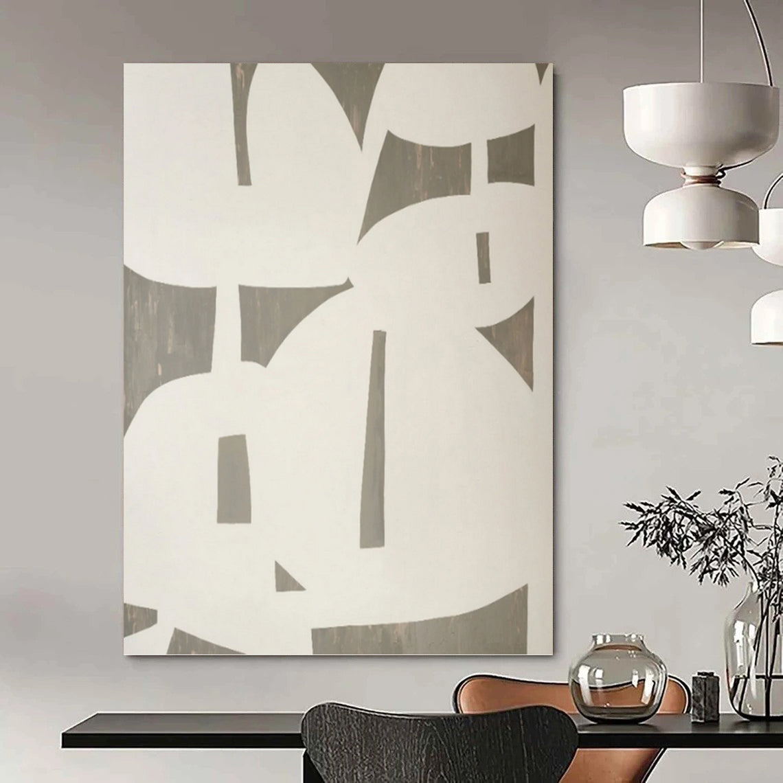 Exquisite Hand - Painted Textured Canvas Abstract for Bedroom & Dining Room DKH1075