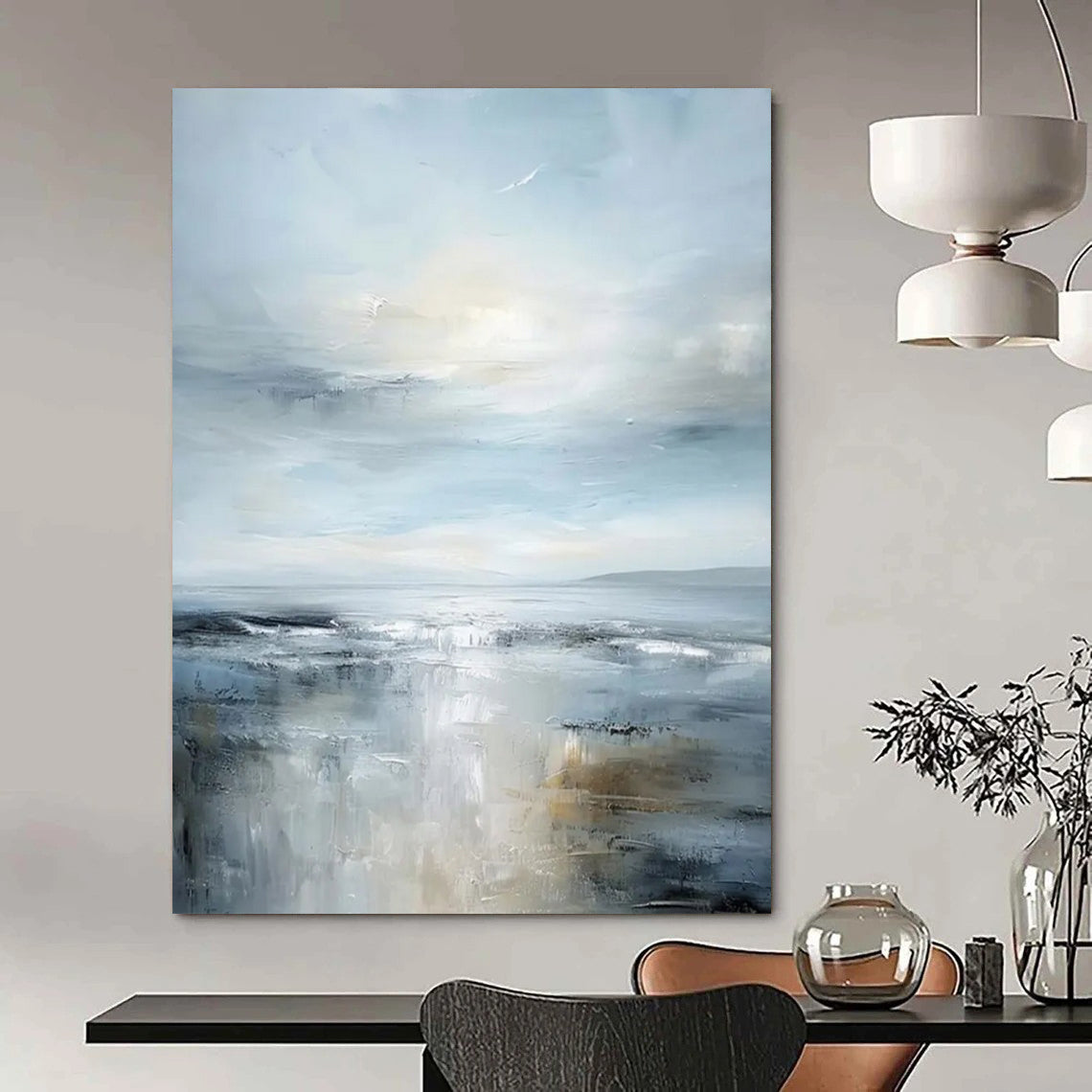 Titanic - Dimensioned Hand - Painted Textured Custom Abstract Creation for Hallway and Hotel DTP059